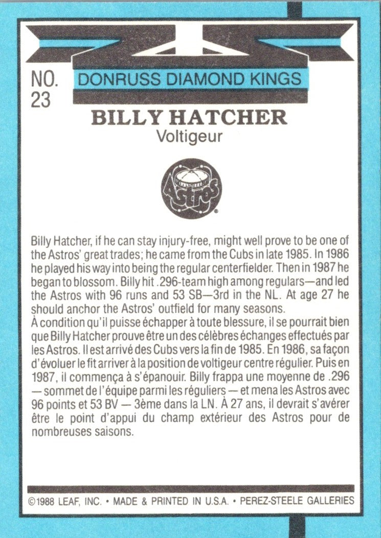 1988 Leaf Billy Hatcher