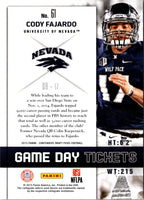 2015 Panini Contenders Draft Picks Game Day Tickets Cody Fajardo #61