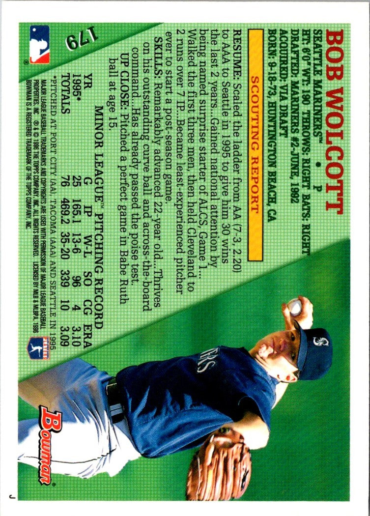 1996 Bowman Bob Wolcott