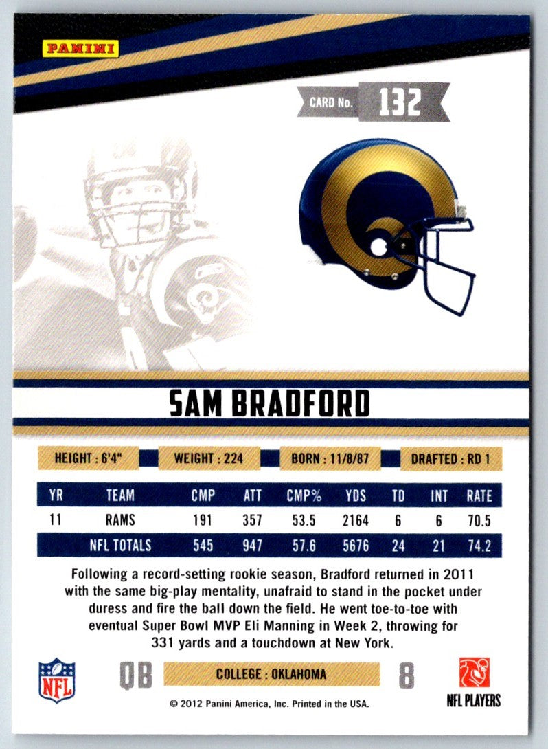 2012 Panini Rookies & Stars Sam Bradford