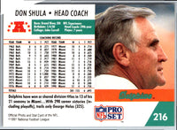 1991 Pro Set Don Shula #216