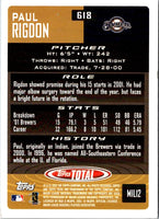 2002 Topps Total Paul Rigdon #618