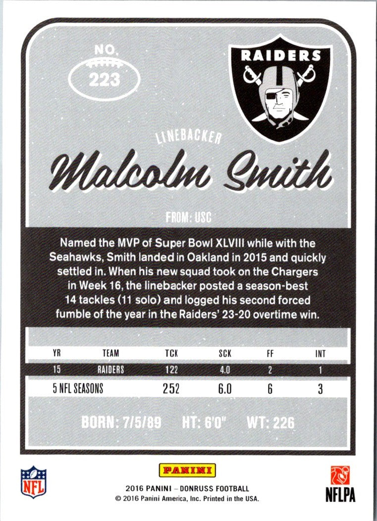 2016 Donruss Malcolm Smith