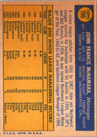 1970 Topps John McNamara #706 EX-MT+
