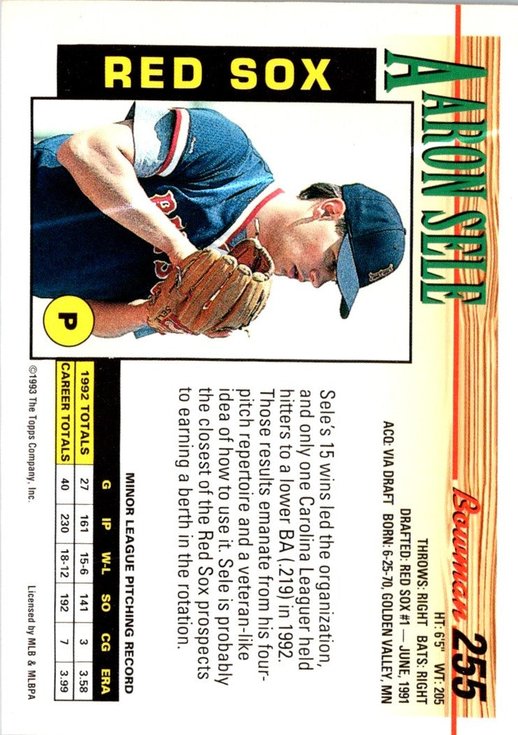 1993 Bowman Aaron Sele