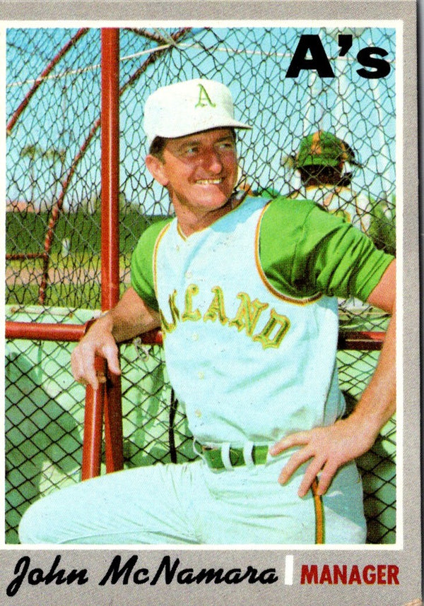 1970 Topps John McNamara #706 EX-MT+