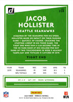 2020 Donruss Jacob Hollister #228