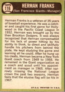 1967 Topps Herman Franks
