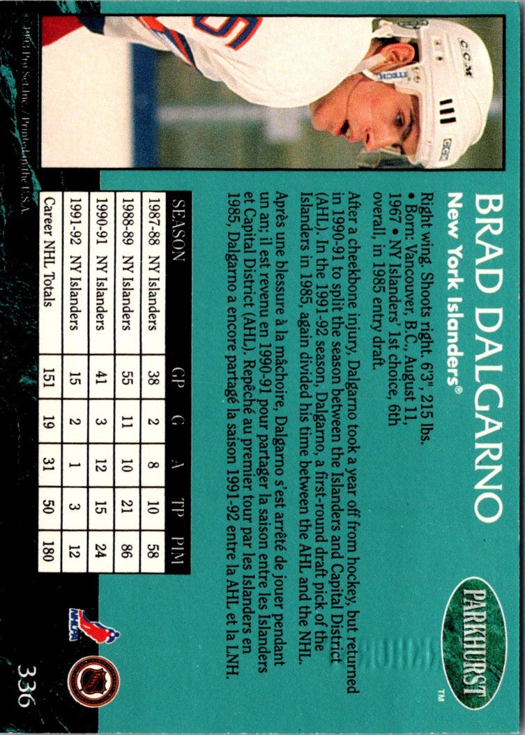 1992 Parkhurst Brad Dalgarno