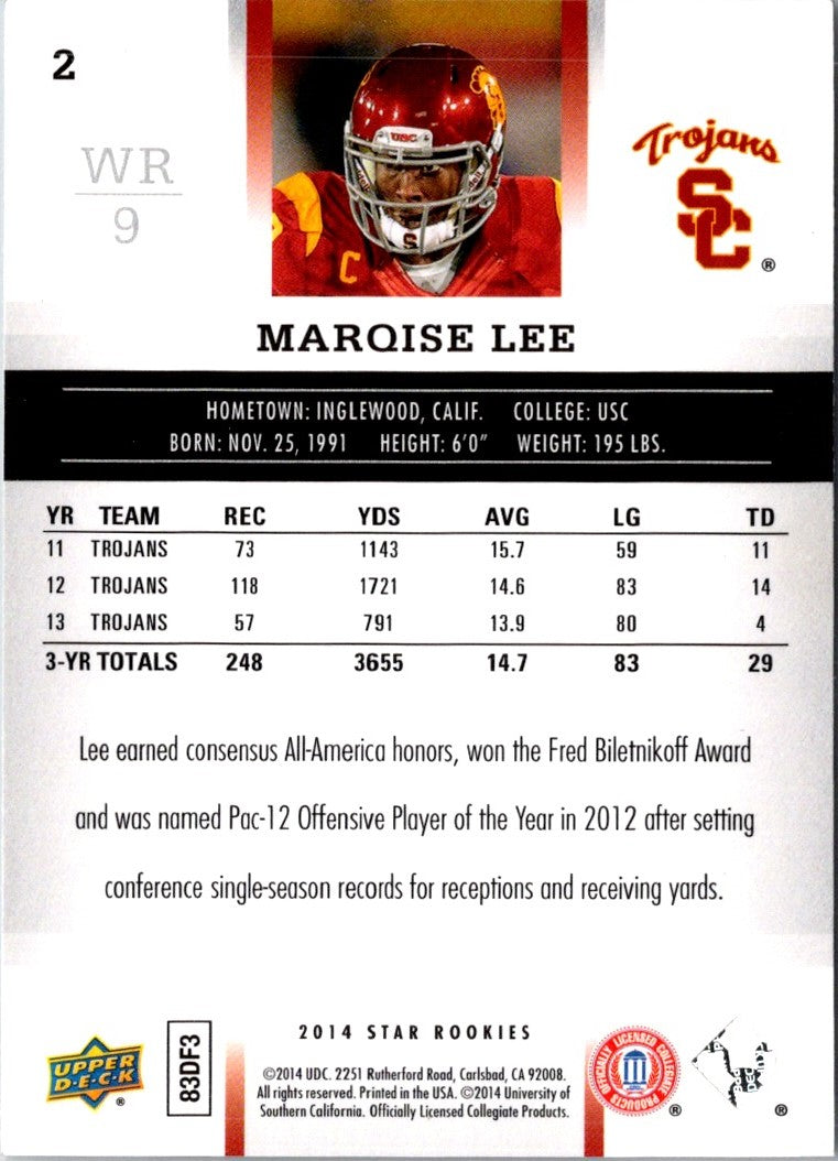 2014 Upper Deck Star Rookies Box Set SP Marqise Lee