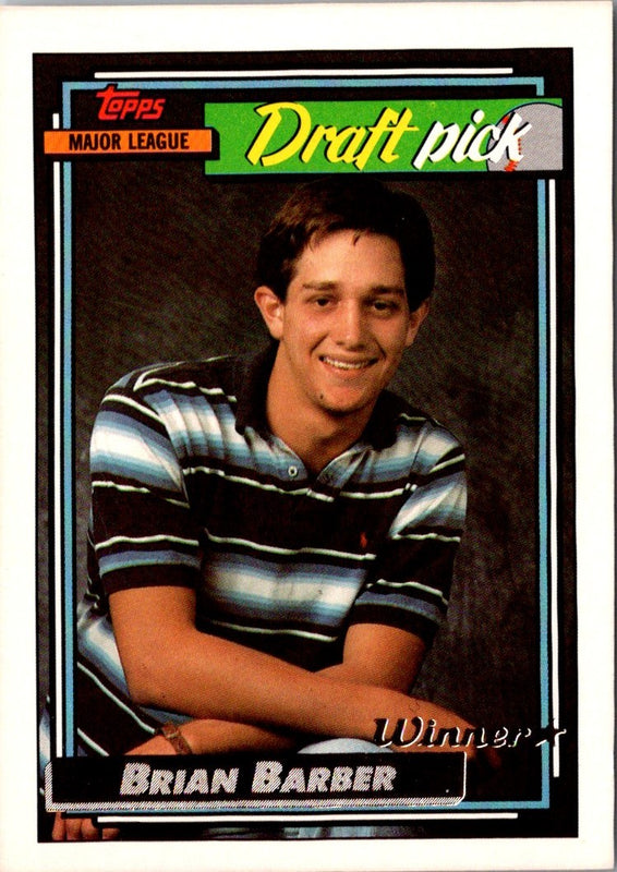 1992 Topps Brian Barber #594 Rookie