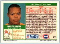 1989 Pro Set Mark Carrier #409 Rookie