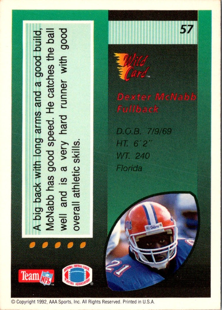 1992 Wild Card Dexter McNabb