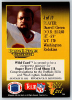1991 Wild Card NFL Experience Dated 1/25/1992 Darrell Green #3