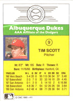 1990 CMC Albuquerque Dukes Tim Scott #9
