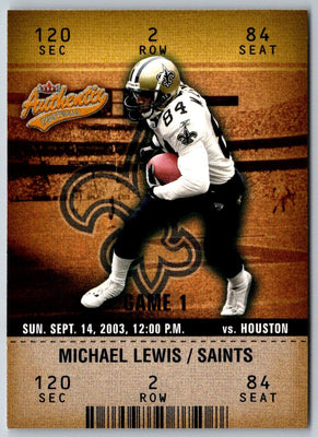 2003 Fleer Authentix Michael Lewis #32
