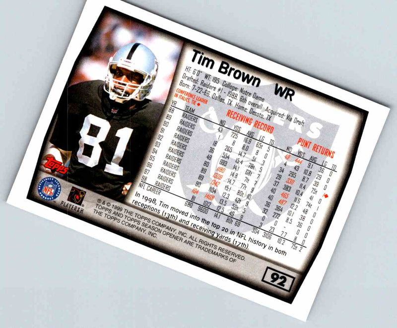 1999 Topps Tim Brown