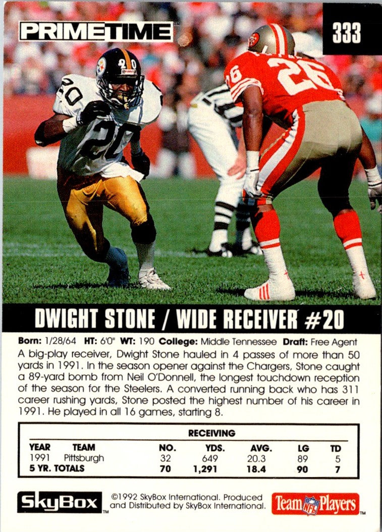 1992 SkyBox Primetime Dwight Stone