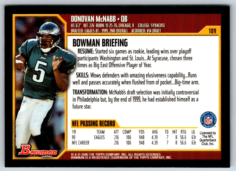 2000 Bowman Donovan McNabb