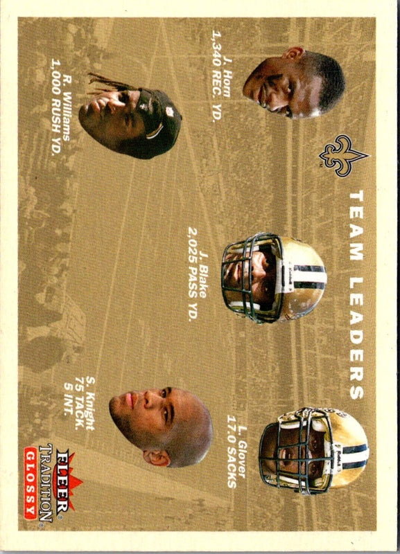 2001 Fleer Tradition New Orleans Saints Team Leaders #398