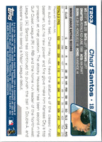 2004 Topps Traded & Rookies Chad Santos #T203 Rookie