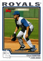2004 Topps Traded & Rookies Chad Santos #T203 Rookie