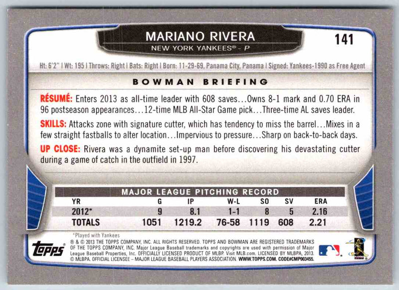 2014 Bowman Mariano Rivera