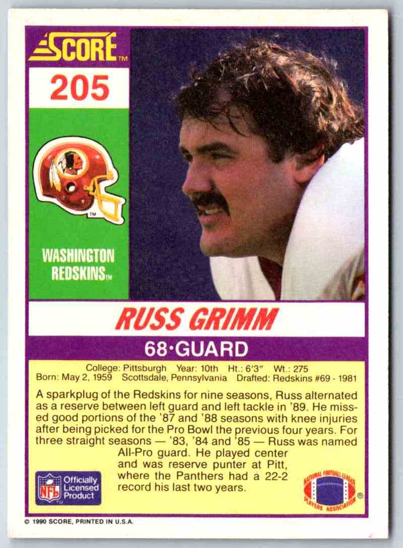 1990 Score Russ Grimm