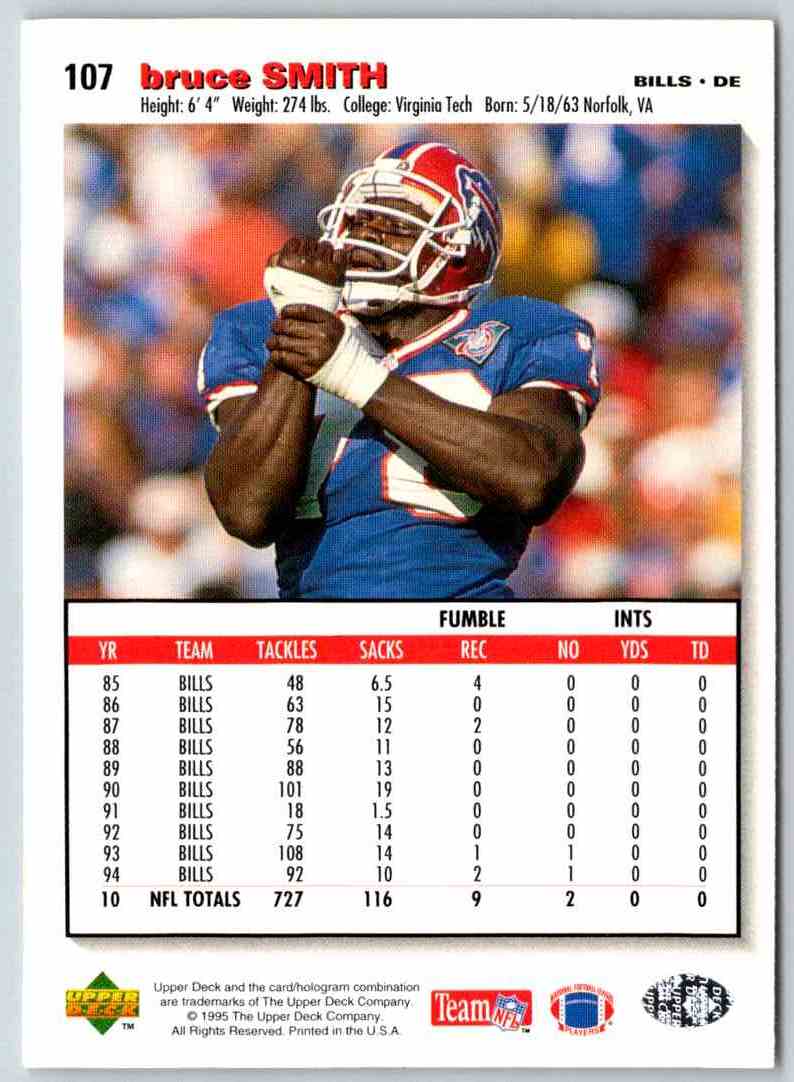 1995 Upper Deck Bruce Smith