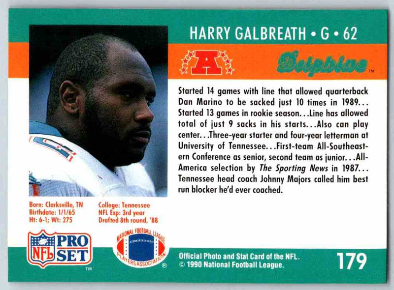 1990 Pro Set Harry Galbreath