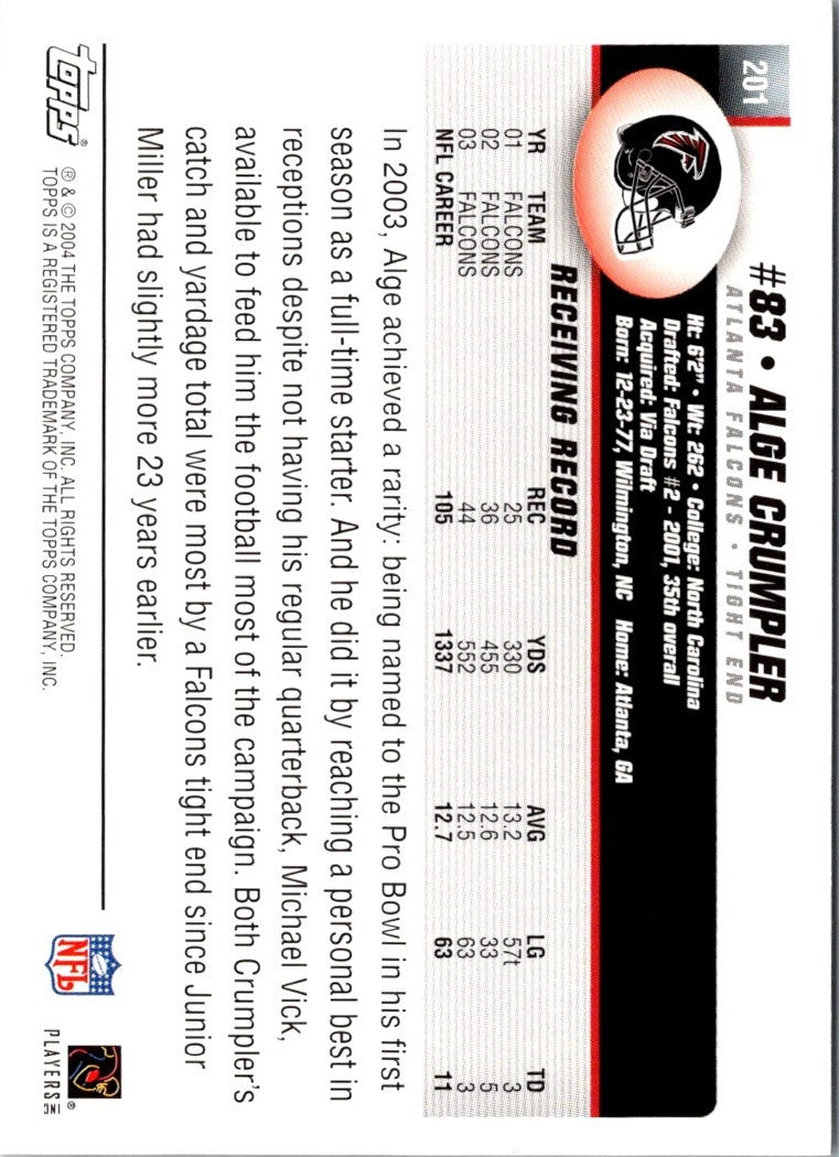 2004 Topps Alge Crumpler