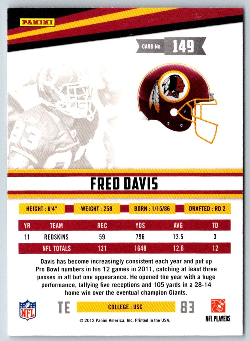 2012 Panini Rookies & Stars Fred Davis