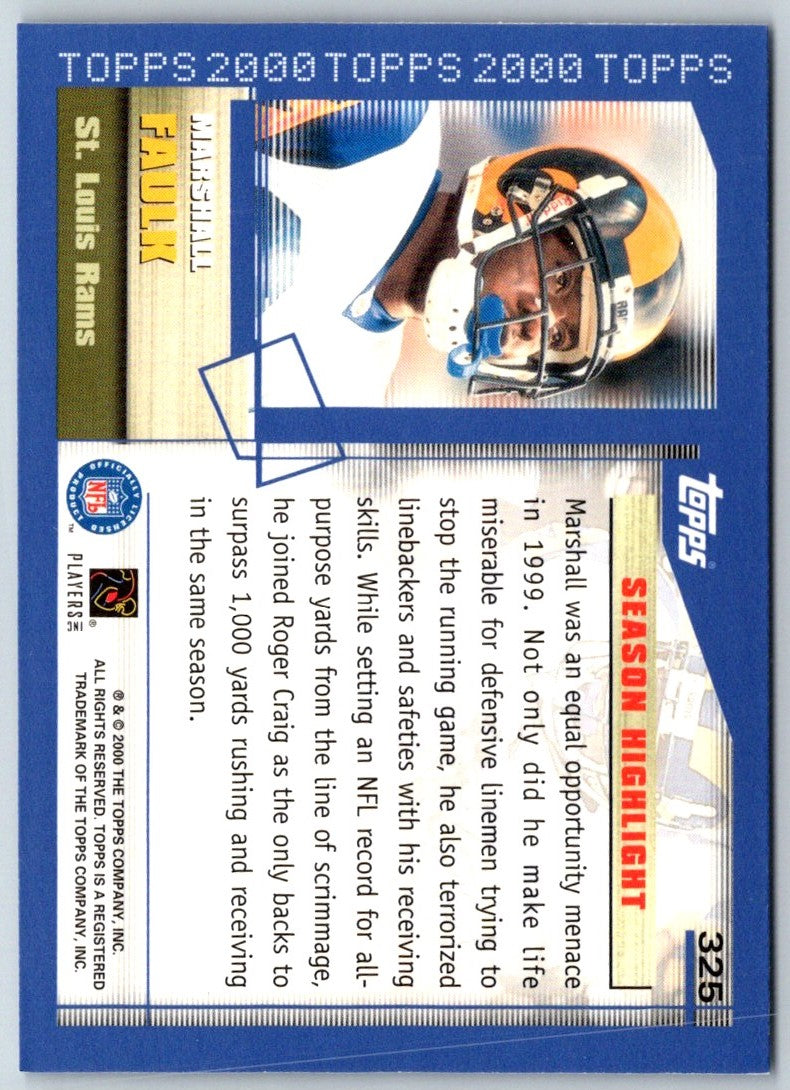 2000 Topps Marshall Faulk