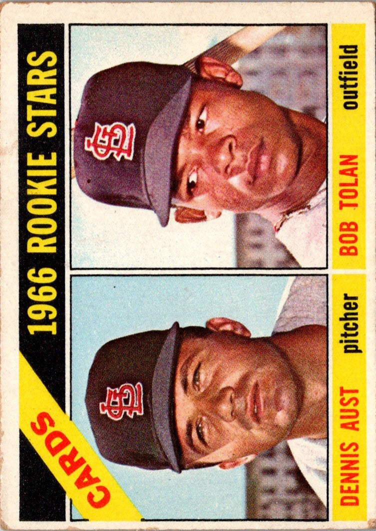 1966 Topps Cards Rookies - Dennis Aust/Bob Tolan