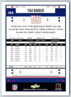 2005 Score Tiki Barber #189
