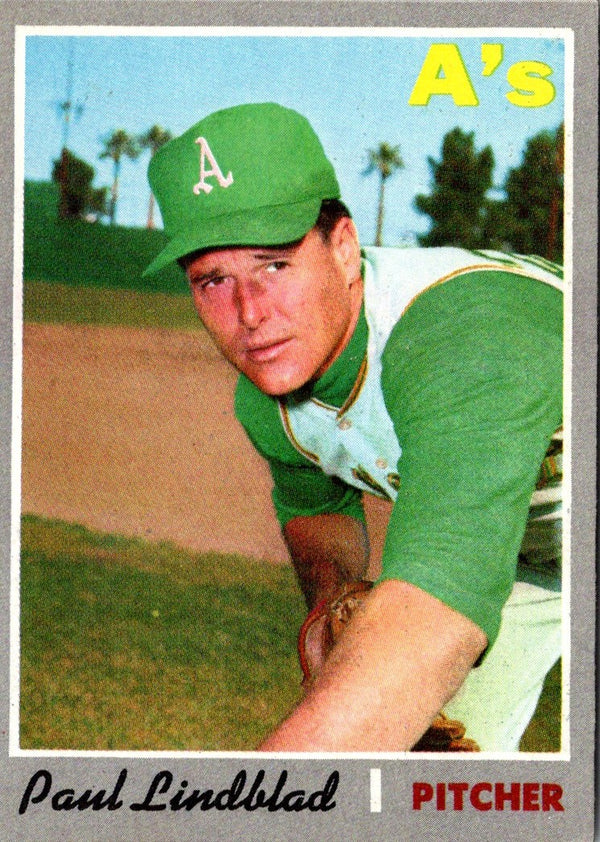 1970 Topps Paul Lindblad #408 EX-MT+