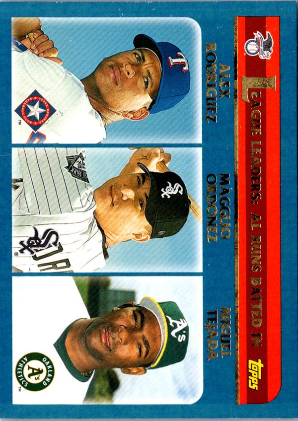 2002 Topps Bret Boone/Juan Gonzalez/Alex Rodriguez #340