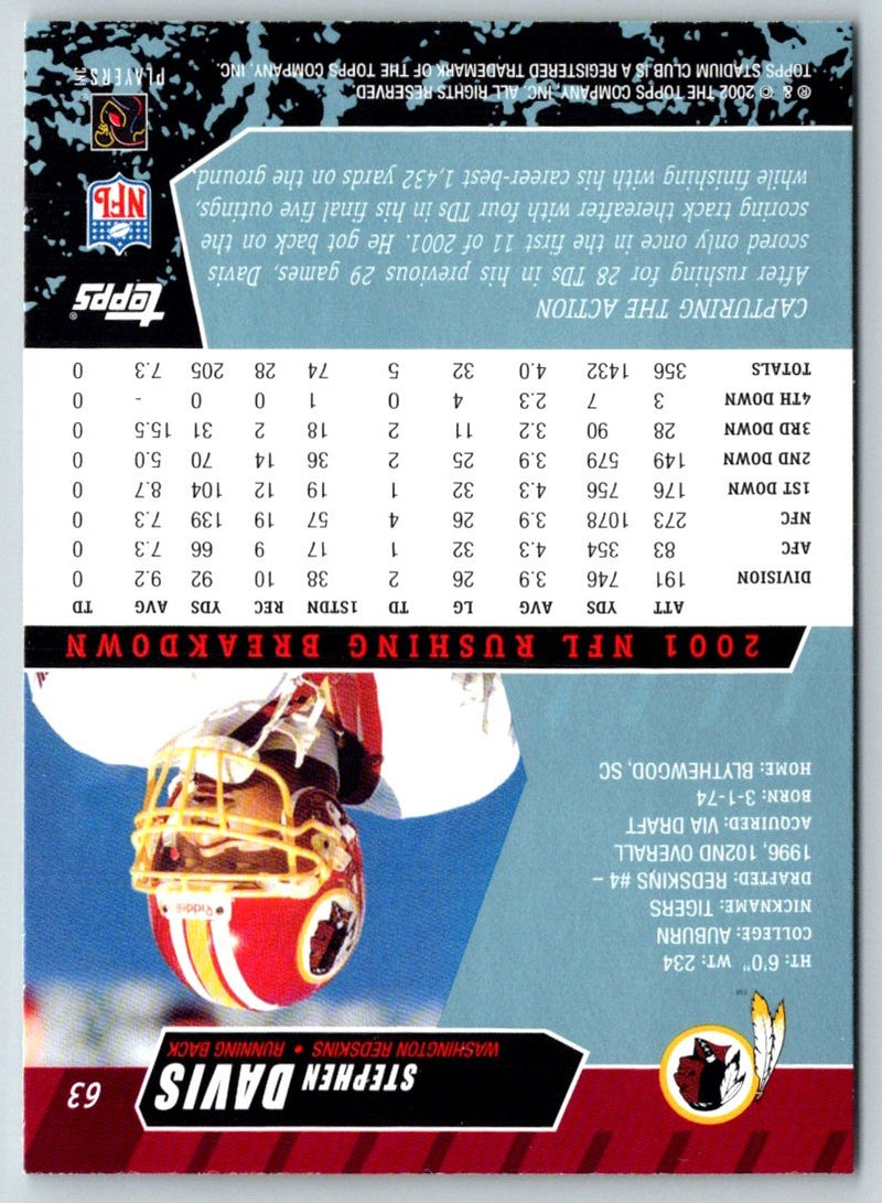 2002 Playoff Contenders Stephen Davis