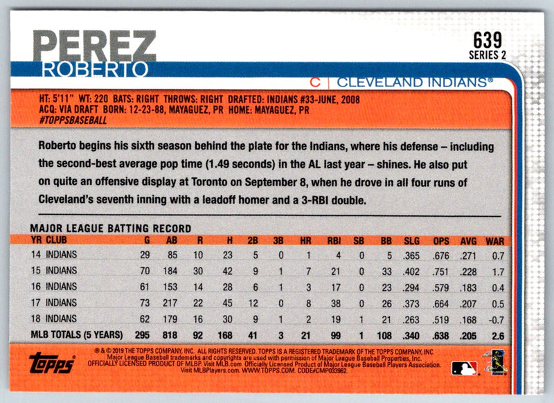 2019 Topps Roberto Perez