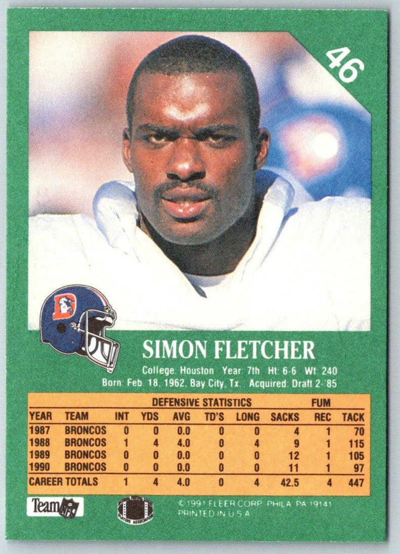 1991 Fleer Simon Fletcher