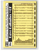 1990 Topps Tiffany Dave Gallagher