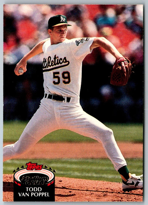 1992 Stadium Club Todd Van Poppel #129