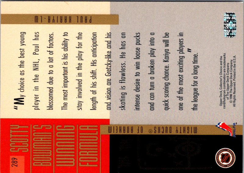 1996 Collector's Choice Paul Kariya