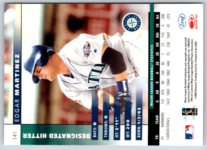 2002 Leaf Edgar Martinez
