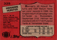 1987 Topps Herman Hunter #325 Rookie NM+