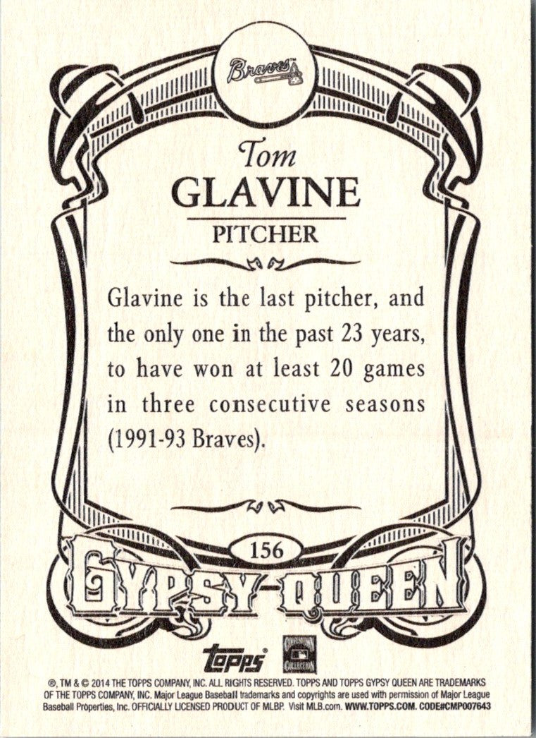 2014 Topps Gypsy Queen Tom Glavine