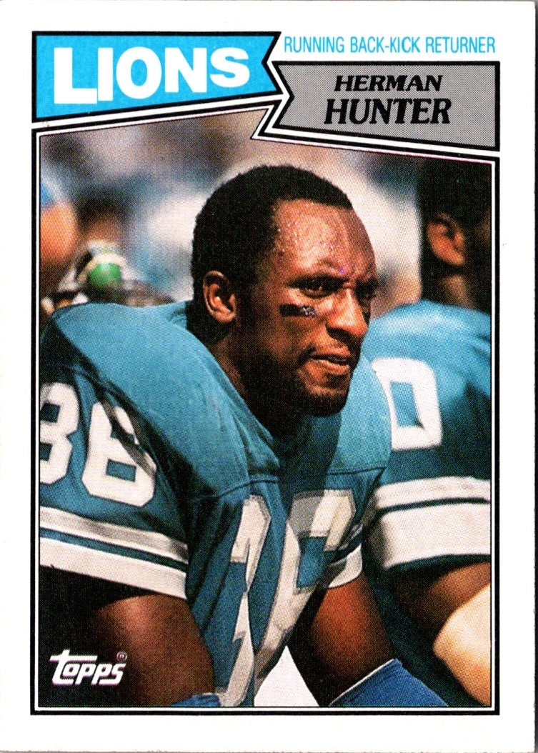1987 Topps Herman Hunter