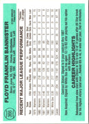 1984 Donruss Floyd Bannister