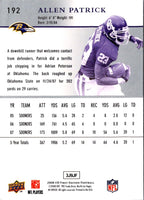 2008 Upper Deck First Edition Allen Patrick #192 Rookie