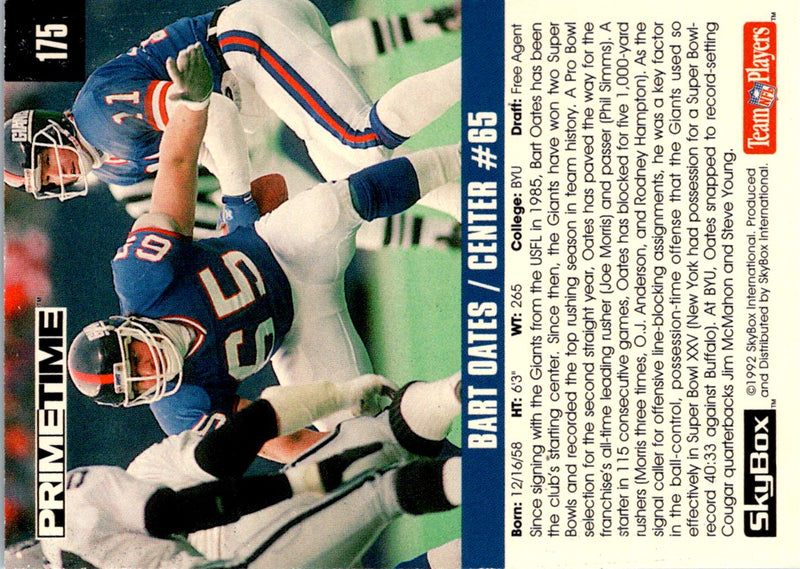 1992 Skybox Impact Bart Oates